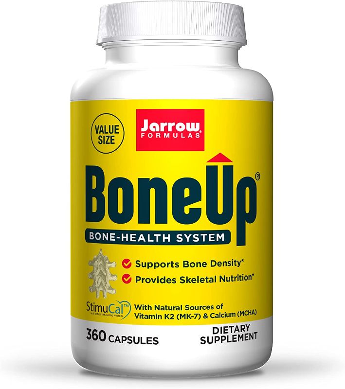 Photo 1 of BEST BY 11 2023Jarrow Formulas BoneUp - 360 Capsules - Micronutrient Formula for Bone Health - Includes Natural Sources of Vitamin D3, Vitamin K2 (as MK-7) & Calcium - 180 Servings
