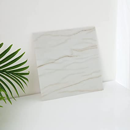 Photo 1 of 12''x12'' Peel and Stick Floor Tile White Marble Vinyl Floor Tile 24 Pack Stick on Tile Flooring