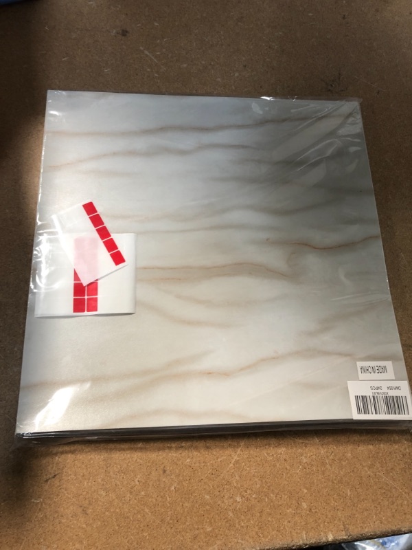 Photo 2 of 12''x12'' Peel and Stick Floor Tile White Marble Vinyl Floor Tile 24 Pack Stick on Tile Flooring