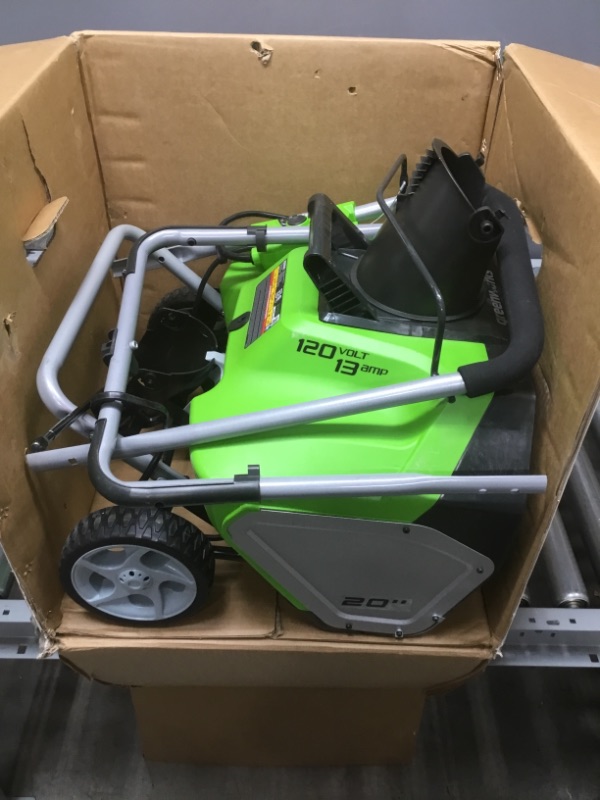 Photo 2 of Greenworks 13 Amp 20-Inch Corded Snow Thrower, 2600502
