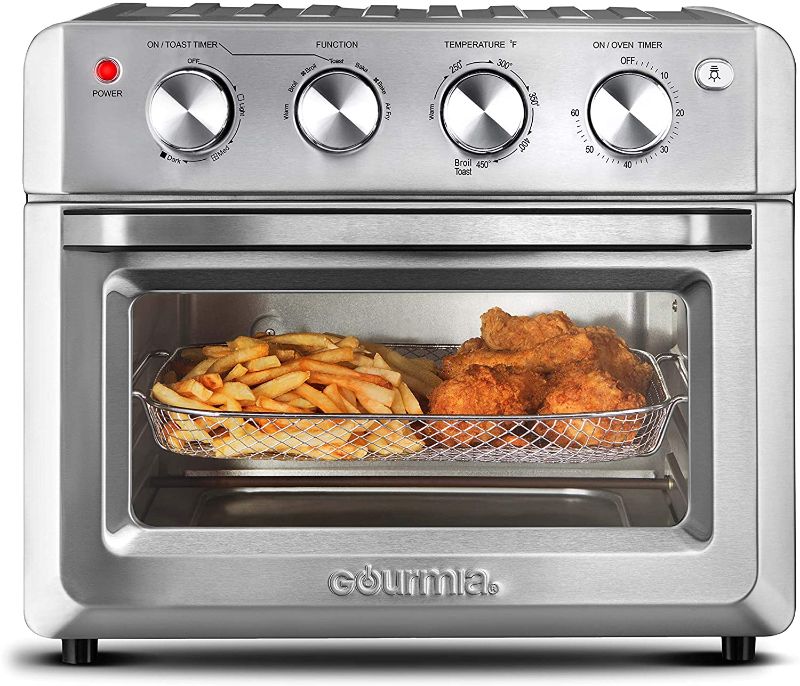 Photo 1 of Gourmia GTF7580 7-in-1 Air Fryer Oven - Stainless Steel - Large Capacity - 4 Simple Controls
