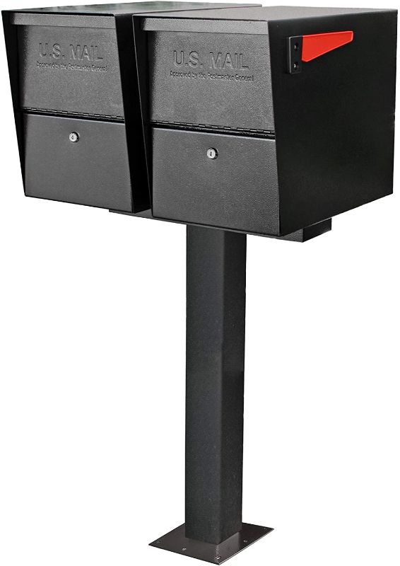 Photo 2 of **MAIL BOXES NOT INCLUDED**Mail Boss 7144 Box Spreader Bar for Two-Mailbox Applications, 2, Black
