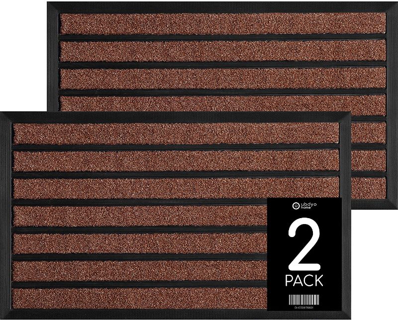 Photo 1 of 2 Pack Door Mat - Door Mats Outdoor - Door Mat - 30’’18’’ - Welcome Mats Outdoor - Welcome Mat - Doormat - Front Door Mat - Entryway Rug - Outdoor Mat - Door Mats Indoor - Dark Brown Door Mat
