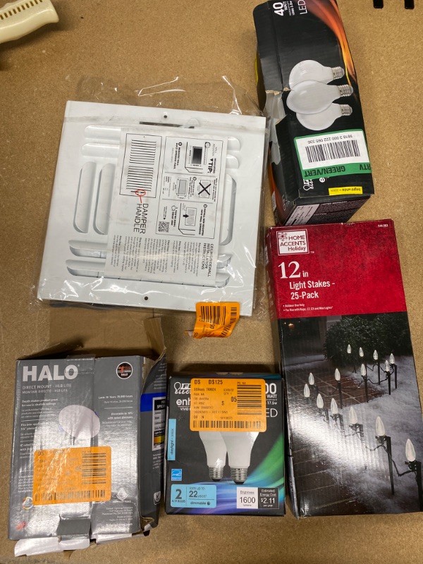 Photo 1 of *Non- Refundable* Home Depot Assortment of Miscellaneous Items, lightbulbs/ bath vent 
