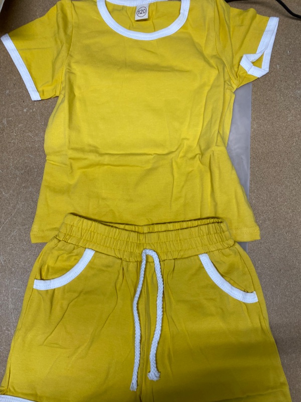 Photo 1 of Baby Girl or Boy Yellow T-Shirt and Short Combo 4-5T  