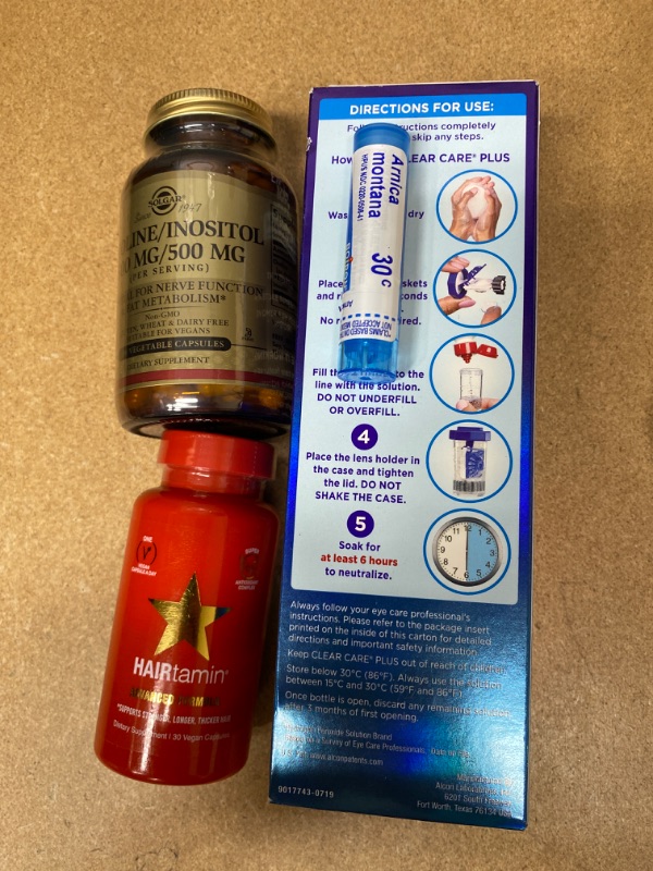 Photo 1 of -- Plus HydraGlyde Cleaning and Disinfecting Solution EXP 1/31/23
- Boiron Arnica montana 30C 80 Pellets EXP FEB 2026
- HAIRtamin Fast Hair Growth Biotin Vitamins Gluten Free thirty Vegetarian Capsules Supports Stronger Longer Thicker Hair Reduces Hair Lo