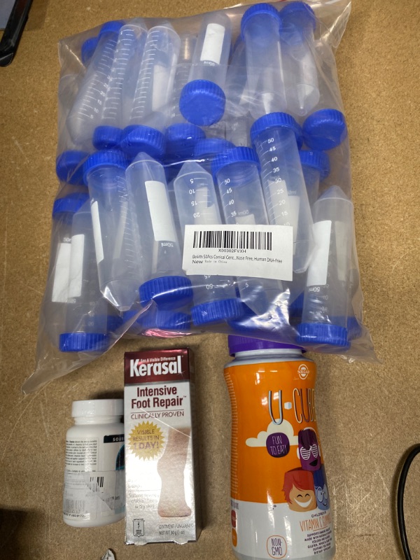 Photo 1 of - Bekith 50Pcs Conical Centrifuge Tubes with Screw Caps, 50mL Sterile Polypropylene Test Tubes, Plastic Graduated and Write Marks Lab TES Container, Non-pyrogenic, DNase/RNase Free, Human DNA-Free
- Solgar U-Cubes Children's Vitamin C, 90 Gummies - Includ