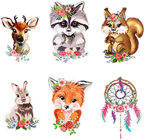 Photo 1 of - Luxey Lovins Woodland Nursery Wall Decal - Boho Wall Decal Perfect For A Woodland Creatures Nursery And Baby Girl Room Decor - Stickers For Woodland Nursery Decor or Woodland Classroom Decor Featuring Woodland Wall Decal Forest Animals 3 pack 
