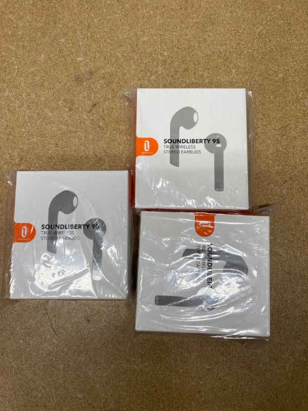 Photo 1 of *Non- Refundable* WIRELESS EARBUDS TAOTRONICS SOUNDLIBERTY 95 TRUE WIRELESS EARBUDS BLUETOOTH 5.0 WITH APTX CODEC HI-FI AUDIO, DEEP BASS, DUAL CVC 8.0 NOISE CANCELLATION MIC FOR CLEAR CALLS, USB-C CHARGING CASE 3 pack 