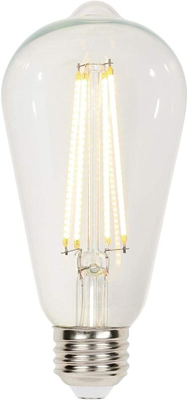 Photo 1 of 2 PACK Westinghouse Lighting 4518200 4.5 Watt (40 Watt Equivalent) ST20 Dimmable Clear Filament LED Light Bulb, Medium Base, Warm White
