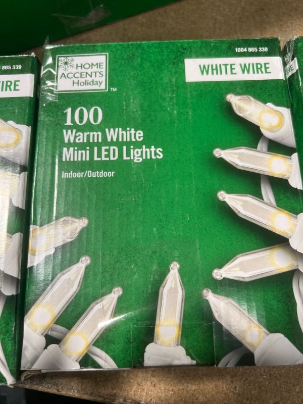 Photo 1 of 3 COUNT OF 100-Light Mini LED Warm White with White Wire SOLD AS IS 
**NOT REFUNDABLE**
