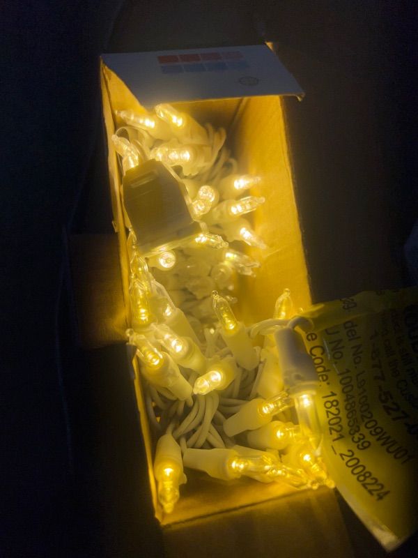 Photo 1 of 3 COUNT OF 100-Light Mini LED Warm White with White Wire SOLD AS IS 
**NOT REFUNDABLE**
