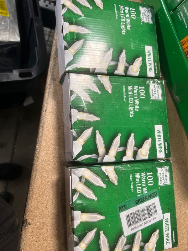Photo 1 of 3 COUNT OF 100-Light Mini LED Warm White with White Wire SOLD AS IS 
**NOT REFUNDABLE**
