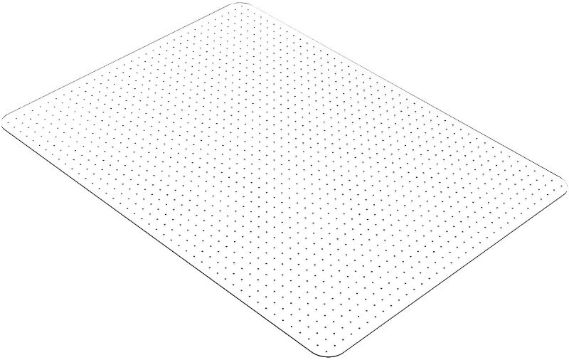 Photo 1 of HOMEK Chair Mat for Carpeted Floors, 30” x 48” Transparent Thick Office Floor Mats for Low Pile Carpet Floors
