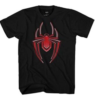 Photo 1 of Marvel Miles Morales Ultimate Spider-Man Gamerverse Symbol Mens T-Shirt 2X