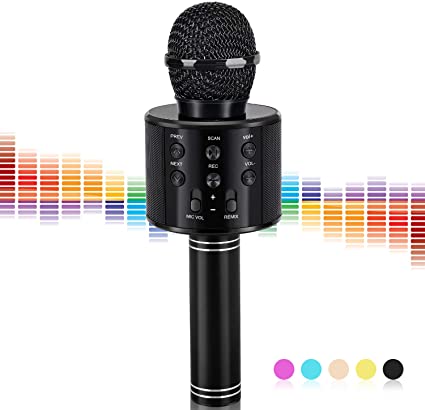 Photo 1 of Gifts for 5 6 7 8 9 10 11 12 Year Old Girls, VAPCUFF Singing Microphone Machine Gifts for Girls Age 3-12 Fun Kids Birthday Gifts Age 4-12 Girl -  Black…