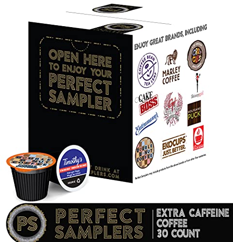 Photo 1 of BEST BY: 03/18/2022 ***NONREFUNDABLE-SOLD AS IS****High Caffeine Coffee Pods Variety Pack - Sample the Strongest Coffee from the Top Brands with Our Extra Caffeine Sampler of 30 Coffee Pods Compatible
