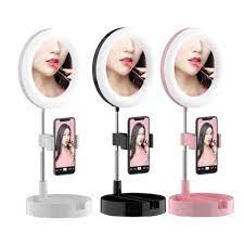 Photo 1 of  Mai Appearance G3 3 In 1 Dimmable LED Ring Light 6 Inch Folding Desktop Selfie Light Mirror Lamp for YouTube Tiktok Live Streaming Makeup (VR000045)