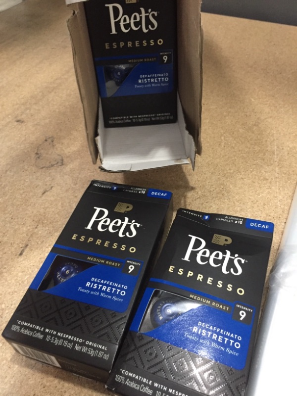 Photo 2 of ** Best By Nov 5 2022*** ** No Returns*** No Refunds*** Peet's Coffee, Decaf Ristretto Espresso 10 Boxes