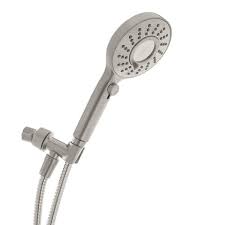 Photo 1 of 3 PACKS OF- Glacier Bay Danay 4-Spray 4.7 in. Single Wall Mount Handheld Adjustable Shower Head in Brushed Nickel **SOLD AS IS, NO RETURNS** 