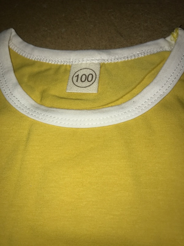 Photo 3 of PACK OF 2- 
Baby Girl Boy Clothes Infant Short Sleeve T-Shirt Tops+Pants Solid Color 2Pcs Coming Home Summer Outfit, 100, YELLOW
