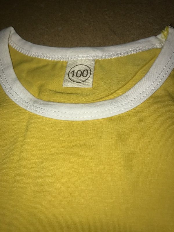 Photo 3 of PACK OF 2- 
Baby Girl Boy Clothes Infant Short Sleeve T-Shirt Tops+Pants Solid Color 2Pcs Coming Home Summer Outfit, 100, YELLOW