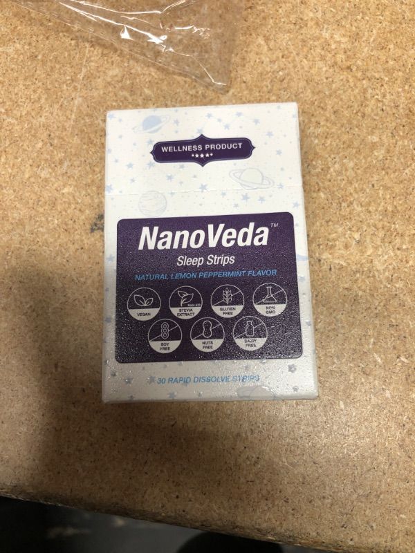 Photo 1 of *EXP: 09/2022* NanoVeda 30 Oral Melatonin Sleep Strips with Valerian