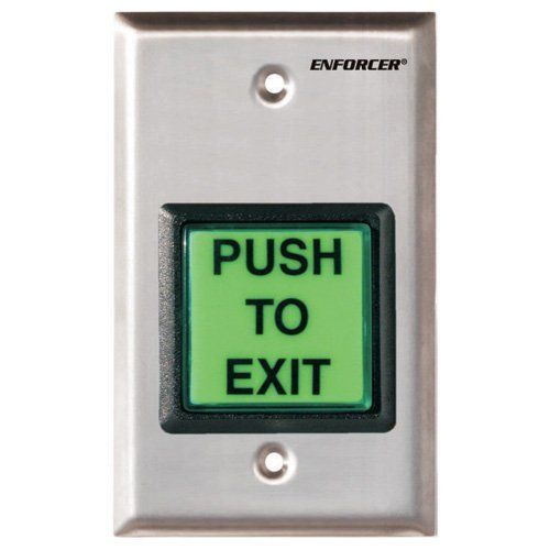 Photo 1 of Aluminated Green 2' Square Push to Exit Button
