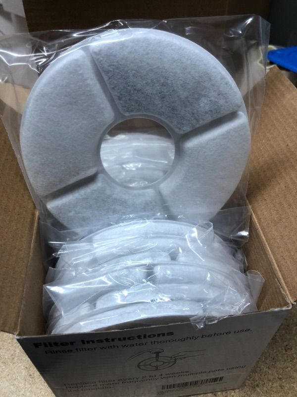 Photo 1 of **SETS OF 2**
Cat Water Fountain Filter Replacement Round 4 Grid 12 Pack for Pet Flowers Fountain Helps to Increase Water Consumption and Keep Pets Healthy
