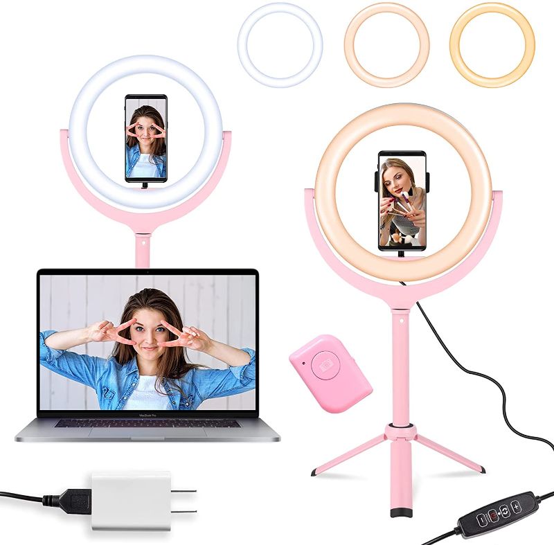 Photo 1 of 10" LED Selfie Ring Light for Computer/Laptop
COLOR WHITE