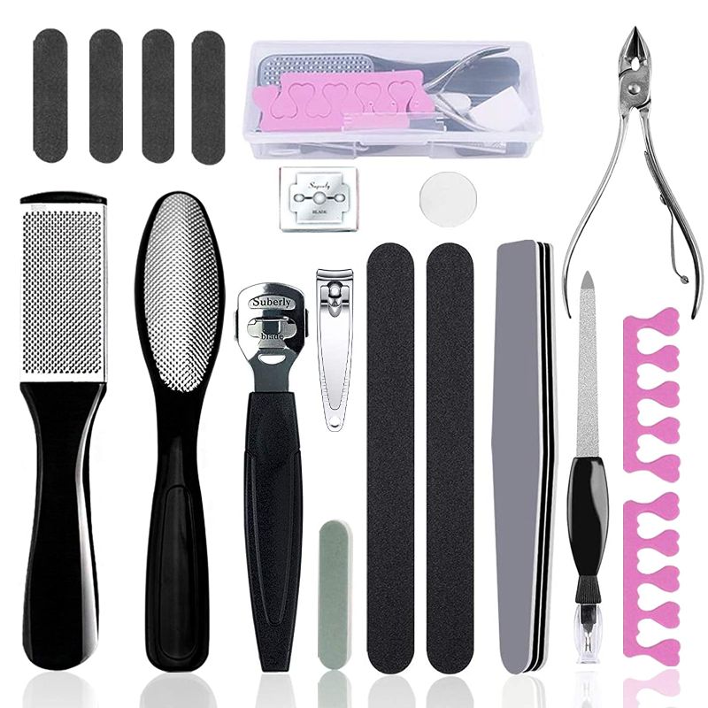 Photo 1 of ** SETS OF 2**
Pedicure Kit Set 20 in 1, Doni Foot Scrubber Pedicure Tools Set, Stainless Steel Foot Care Tools, Foot Rasp, Foot Dead Skin Remover, Callus Remover for Feet, Pedicure Kit for Men Women Gift
