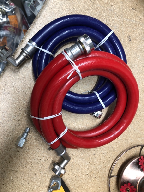 Photo 2 of 6' Washing Machine Supply
3/4 in. FIP x 3/4 in. FIP x 72 in. High Efficiency Washing Machine Fill Hose PairHose