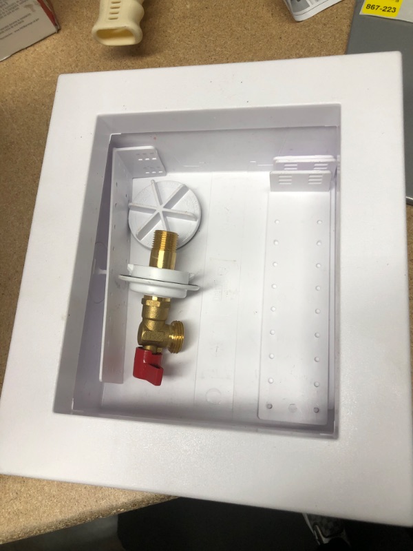 Photo 2 of ** ONLY THE RED ONE**
Quadtro 2 in. Copper Sweat Connection Washing Machine Outlet Box with 1/4 Turn Brass Screw-On Ball Valves
