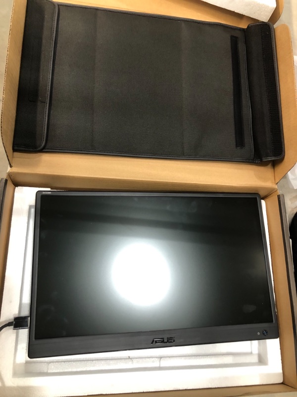 Photo 2 of ASUS ZenScreen 15.6” Portable USB Monitor (MB165B) - HD (1366 x 768), Narrow Bezel, Micro USB, USB-Powered, Tripod Mountable, Anti-Glare Surface, Protective Sleeve
