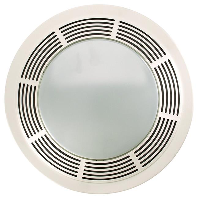 Photo 1 of Broan-Nutone 8664RP 100 CFM 3.5 Sones Fan & Light, Round White Grille with Glass Lens - White Polymeric
