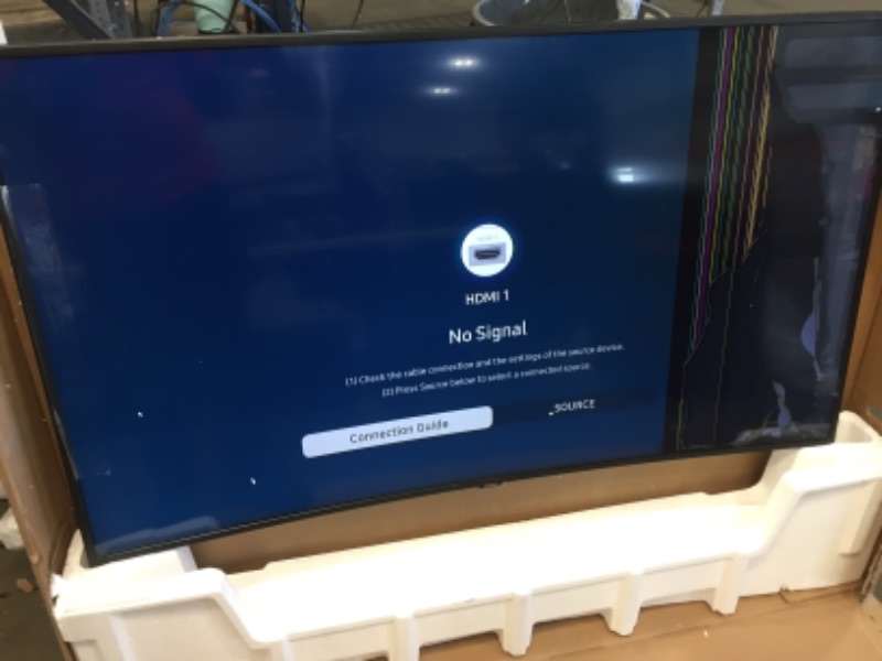 Photo 2 of ***DAMAGED RIGHT SIDE OF SCREEN** UN55TU8300FXZA 55" 4K Crystal UHD HDR Smart TV with Crystal Processor 4K HDR and Curved
