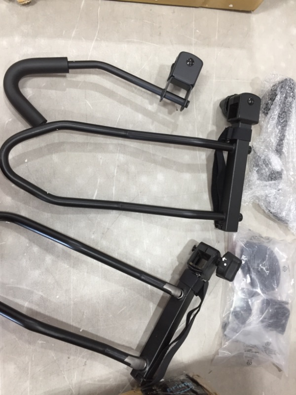 Photo 2 of **PARTS ONLY**DAMAGED PIECES** KAC K1 1.25” Hitch Mounted Rack 2-Bike Platform Style Carrier for Standard, Fat Tire, and Electric Bicycles - 2 Bikes X 60 lbs (120 lbs Total) Heavy Weight Capacity - Smart Tilting
