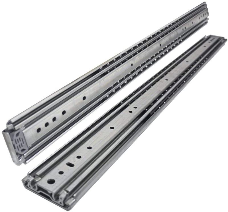 Photo 1 of *Only one slide** VADANIA 52" Industrial Grade Heavy Duty Drawer Slide Without Lock #VA2576, 3" Widening Up to 326lb Load Capacity, 3-Fold Full Extension, Ball Bearing, Side Mount, 1-Pair
