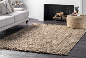 Photo 1 of **used** nuLOOM Hand Woven Chunky Natural Jute Farmhouse Area Rug, 5 ft x 8 ft
