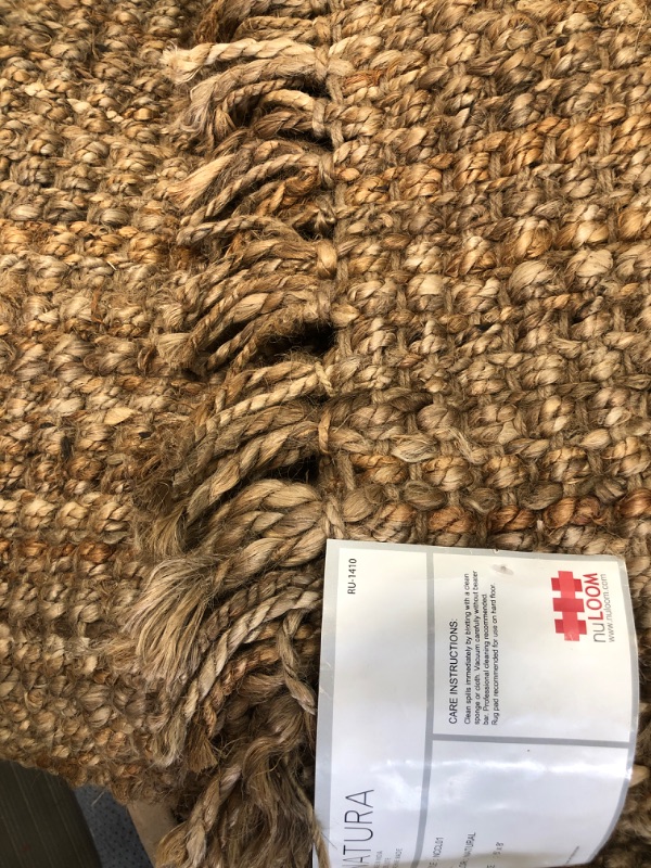 Photo 2 of **used** nuLOOM Hand Woven Chunky Natural Jute Farmhouse Area Rug, 5 ft x 8 ft
