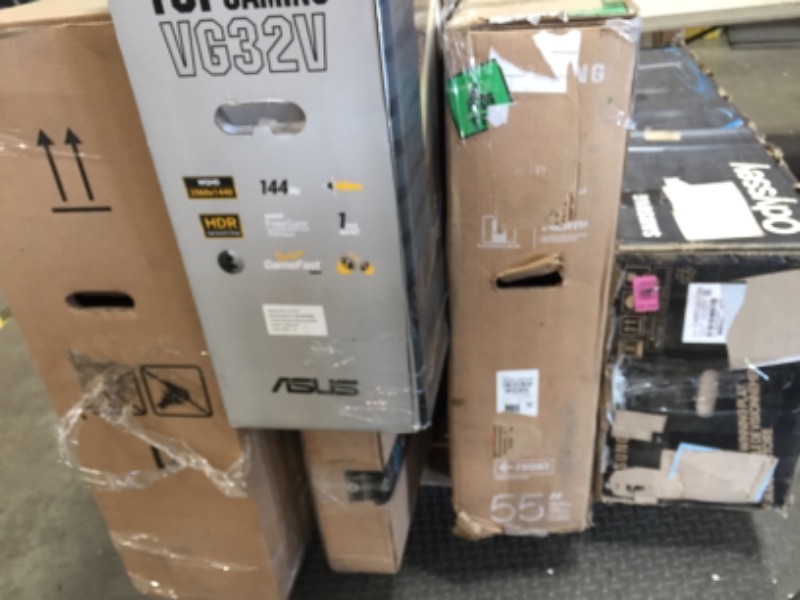 Photo 1 of MIXED PALLET OF DAMAGED TVS*USED DIFFERENT SIZES** NO REFUNDS