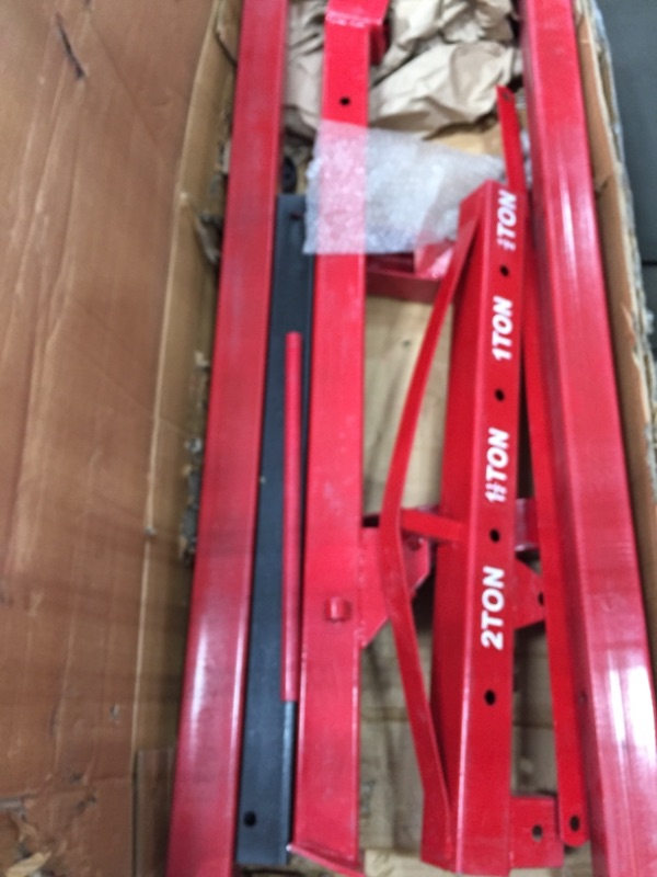 Photo 2 of **MISSING PARTS** SMT- 2 TON Red 4400lb Heavy Duty Engine Motor Hoist Cherry Picker Shop Crane Lift [P/N: ET-CAR-FIX005-2T-RED]
