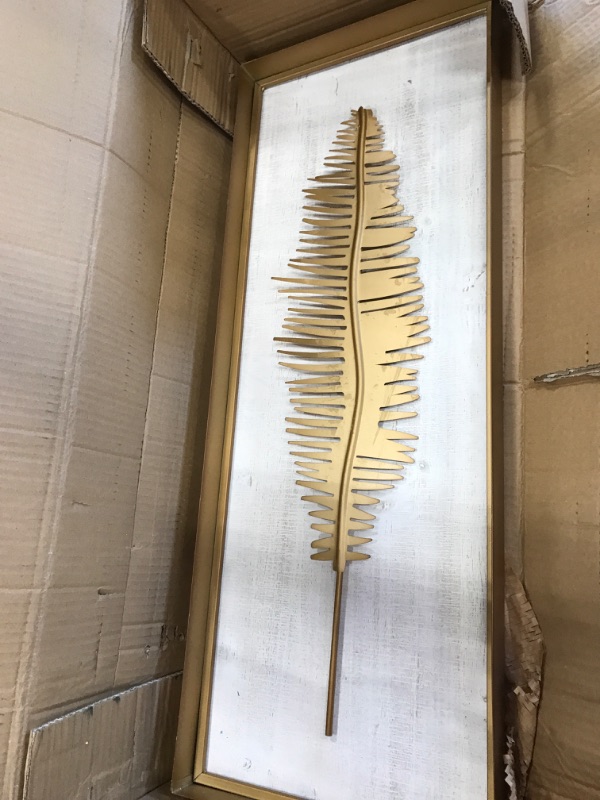 Photo 3 of **LIGHT DAMAGE** 9th & Pike(R) Extra-Large Golden Leaf Sculptures - Set of 3
