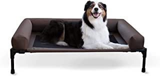 Photo 1 of K&H Pet Products Original Bolster Pet Cot Outdoor Elevated Dog Bed with Removable Bolsters - Chocolate/Black Mesh
