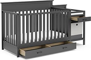 Photo 1 of ***PARTS ONLY***
Storkcraft Arizona All-in-One Convertible Crib with Under Storage Drawer and Changer with Table & Pad, Bonus Portable Hamper for Laundry or Toys, Full-Size, Grey
