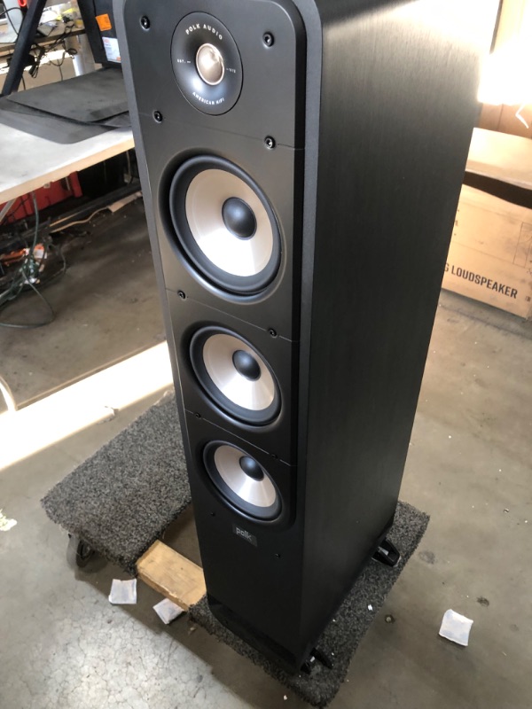 Photo 3 of **unable to test** Polk Signature Elite ES60 Tower Speaker - Hi-Res Audio Certified and Dolby Atmos & DTS:X Compatible, 1" Tweeter & Three 6.5" Woofers, Power Port Technology for Effortless Bass, Stunning Black
