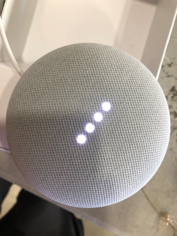 Photo 4 of Google Nest Mini - Gen 2 - Smart Speaker - Wi-Fi, Bluetooth - Chalk
