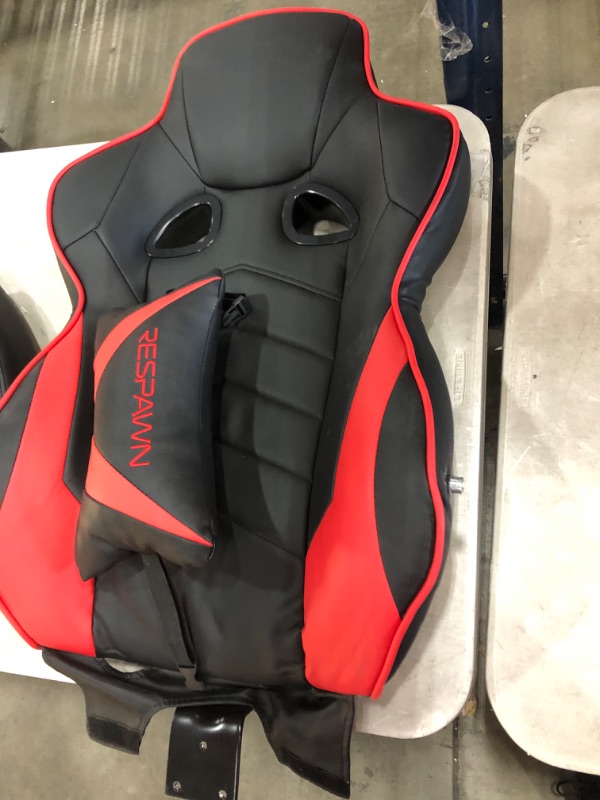 Photo 6 of **READ BELOW* Reclining Gaming Chair W/ Removable Cushion - Black & Red
