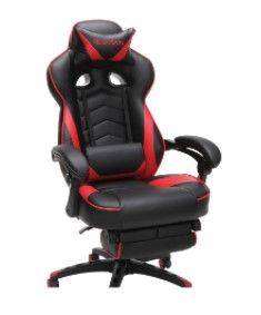 Photo 1 of **READ BELOW* Reclining Gaming Chair W/ Removable Cushion - Black & Red
