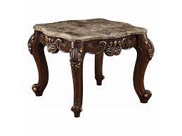 Photo 1 of **INCOMPLETE SET** END TABLE ONLY** ACME 82145 Rectangular Latisha Coffee Table - Marble & Antique Oak - 20 x 57 x 35 in.
